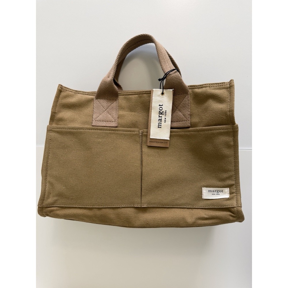 NWT Margot New York Bianca Canvas Satchel Tote Crossbody Bag